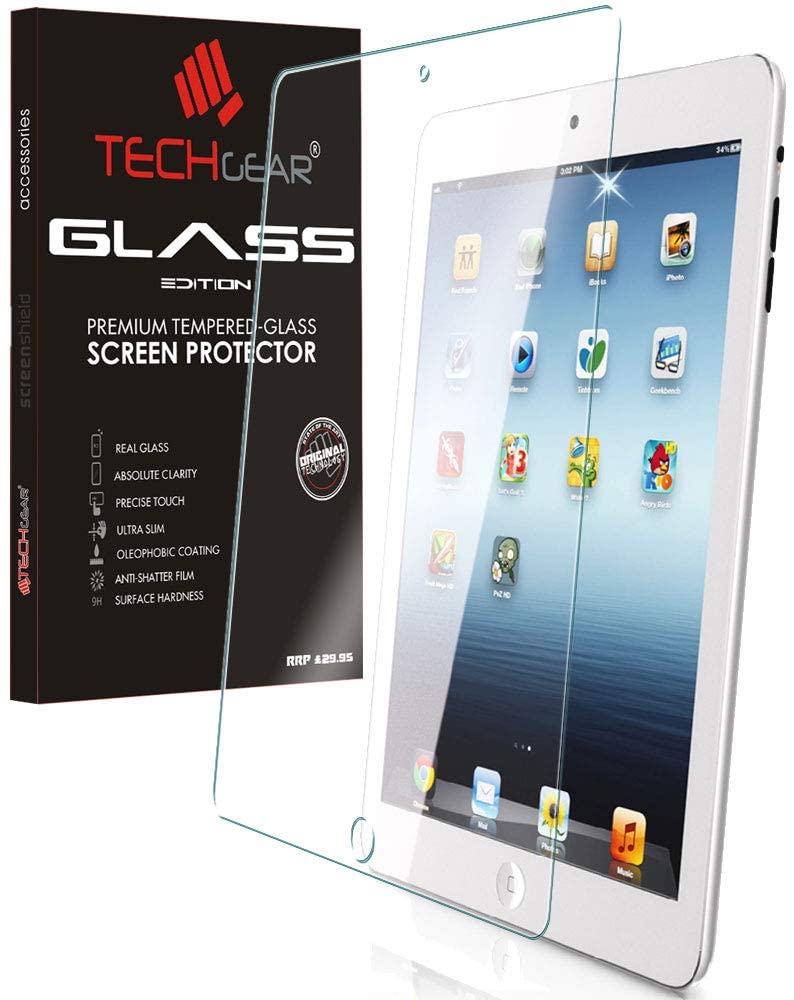 TECHGEAR Screen Protector for iPad 4/3/2, GLASS Edition Tempered Glass, 1 Pack, Transparent