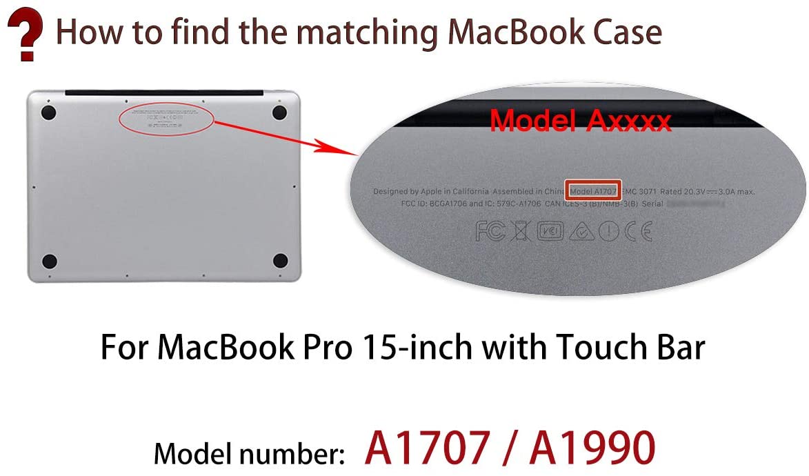 UESWILL Compatible with MacBook Pro 15 inch Case 2019 2018 2017 2016 Model A1990 A1707 - Image 2