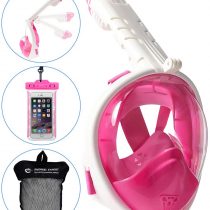 HELLOYEE Kids Folding Snorkel Mask Blue Hippo Panoramic View Foldable Snorkeling Mask Free Breathing Anti-Fog Anti-Leak Design