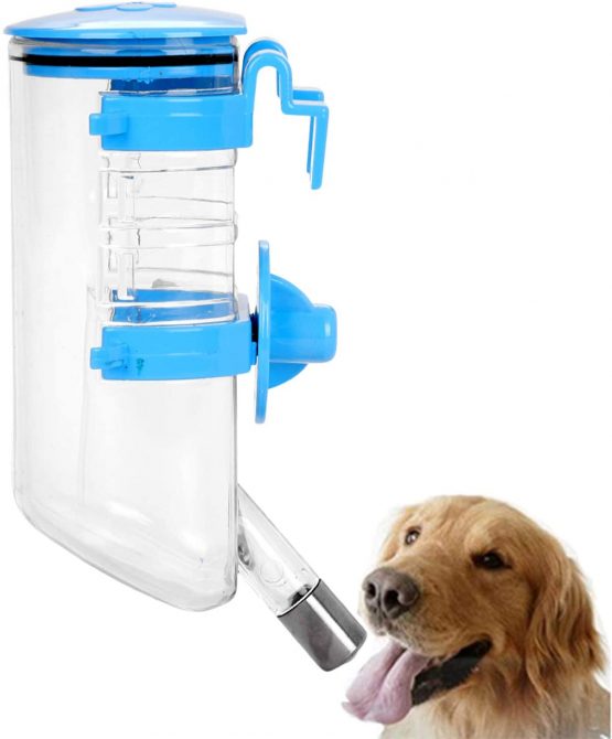 Dog Crate Water Bottle Hanging Pet Puppy Water Bottle Cat Water Drinking Fountains for Cage Portable Dog Water Dispenser with Automatically Feeding Water Pet Supplies for Dog Cat Puppy Rabbit