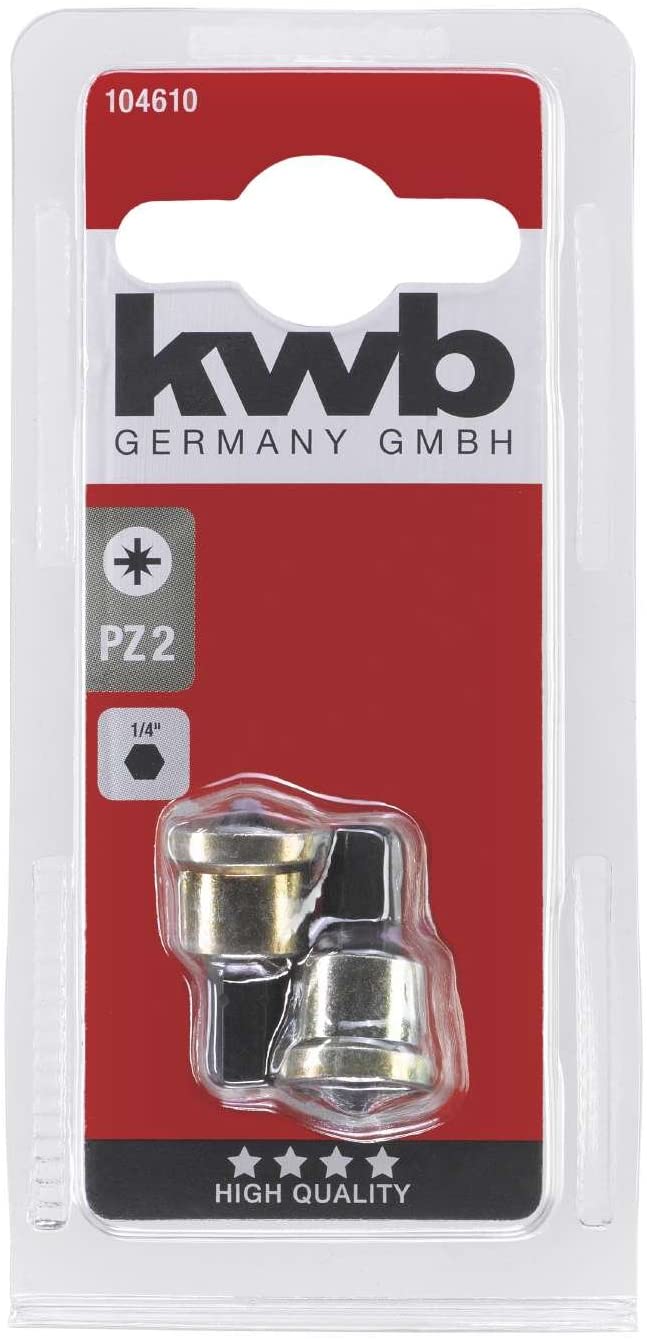 kwb 2x drywall Rigipsbits PZ2 for lightweight plates 104610 (Depth Stop, ISO 1173, 25 mm, 1/4 "C 6.3), Multicolor, Variety pack - Image 2