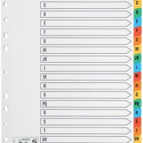 5 Star Office Index 150gsm Card with Coloured Mylar Tabs A-Z A4 White