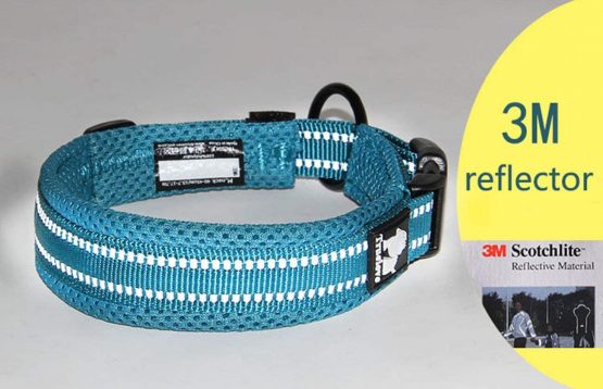 TRUE LOVE Truelove Dog Training Collar TLC5011 Reflective Premium Duraflex Buckle Nylon Webbing Pet Dog Collars,High Grade Nylon Webbing No Choke Basic Collars Now Available (M, Blue) - Image 3