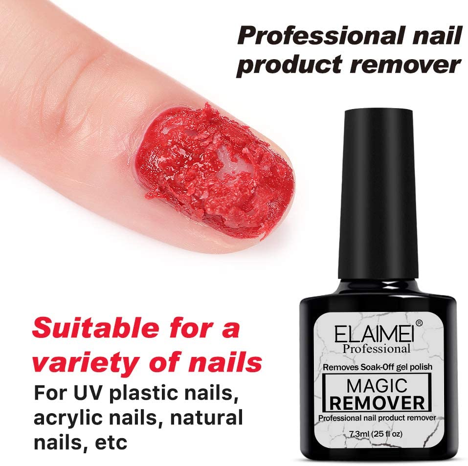 Magic Nail Polish Remover, Professional Removes Soak-Off Gel Nail ...