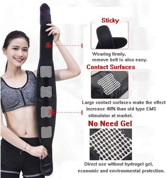 Muscle Stimulation Belt, ABS Muscle Stimulator Trainer EMS Stimulating Abdominal Toning Belts Training Fitness Workout for Men Women Belly Arm Leg (NO NEED REPLACEMENT PADS OR GEL) - Image 3