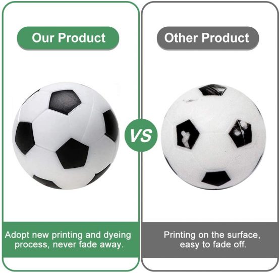 ZAWTR Table Football Balls 32mm, 6 Pcs Mini Table Soccer Replacement Balls, Table Fussball Balls ideal for Kids Adults Football Table Game Supplies (Black and White) - Image 4