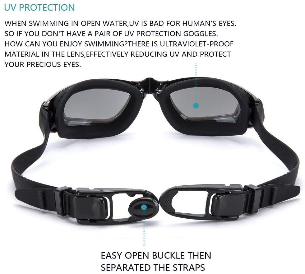 OYMI Swim Goggles No Leaking Silicone with Protection Case Adjustable for Men Women Youth Kids Unisex Triathlon Swim Glasses - Image 4