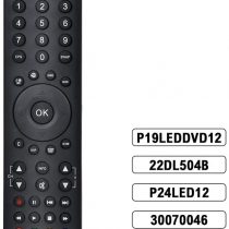 Alkia RC-1910 Remote Control Replacement for Toshiba Sharp LCD LED Plasma TV - Compatible for 30070046 22DL504B 22L1333B 22L1337DB 24D1333B 24W1337DB P19LEDDVD12 P24LED12 LED22916TV