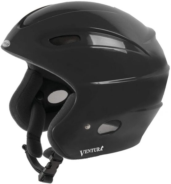 Ventura Unisex-Youth Racing Star II B Ski Helmet-Black, 48-54 cm