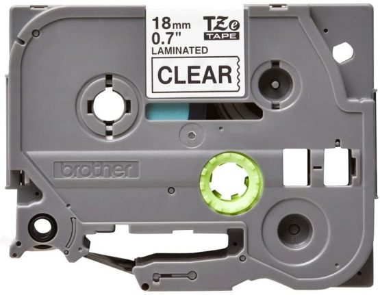 Brother TZe-141 Labelling Tape Cassette, 18 mm (W) x 8 m (L), Laminated, Brother Genuine Supplies - Black on Clear - Image 3