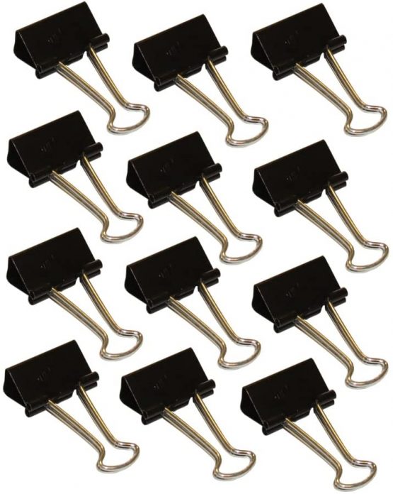 Wedo 6421425 25 mm Fold Back Clip (Pack of 12)