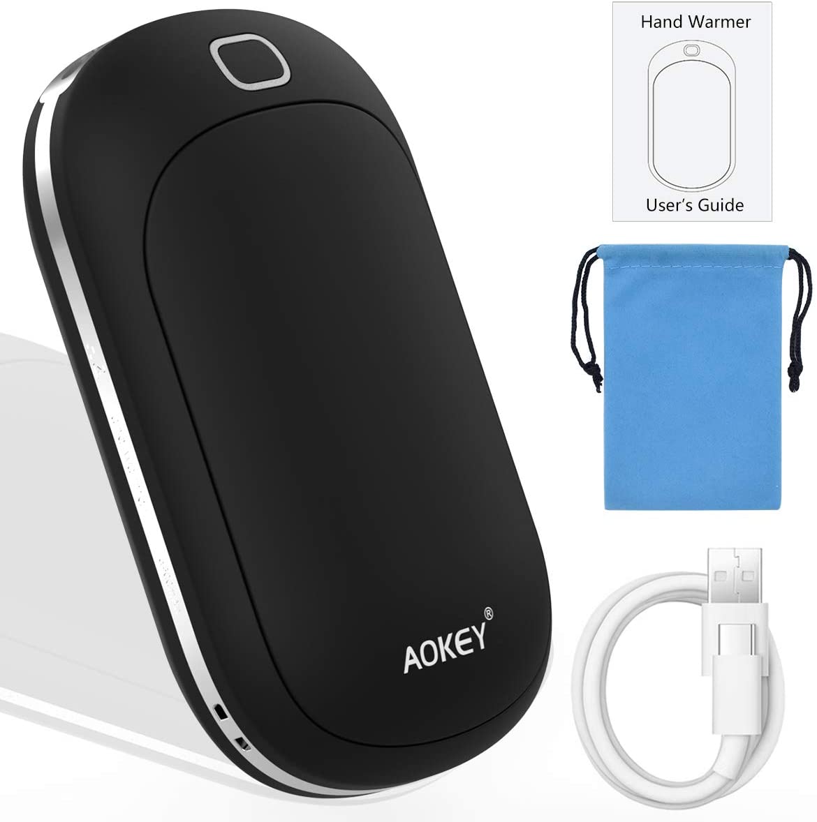 AOKEY Hand Warmers Rechargeable, 5200mAh Electric Portable USB Hand