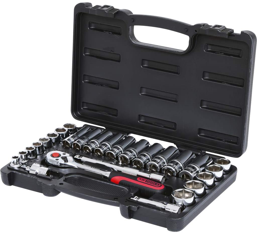 KS Tools 918.0627 3/8-inch Chrome+ Socket Set (27 Pieces), Rot, Schwarz, Variety pack