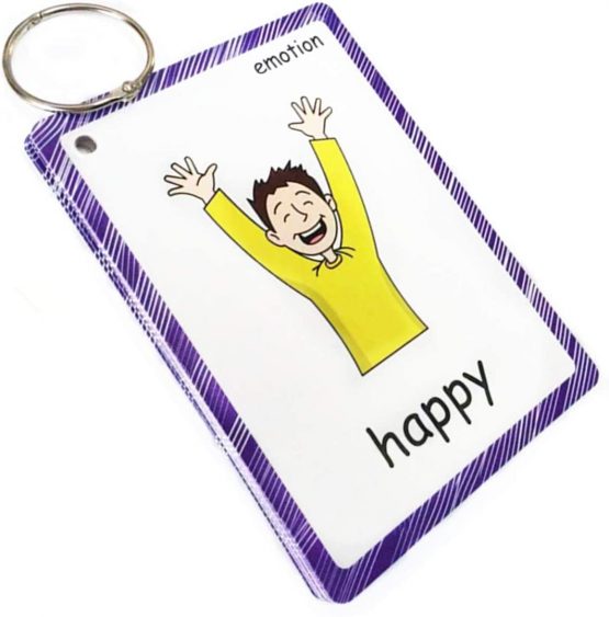 SANCENT Feelings and Emotions Flash Cards for Toddlers | Autism Word Cards for Children(English Cards) | Speech Therapy Materials -14 Pack - Image 3