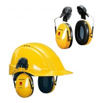 3M PELTOR Optime I Earmuffs, 26 dB, Yellow, Helmet Mounted, H510P3E-405-GU