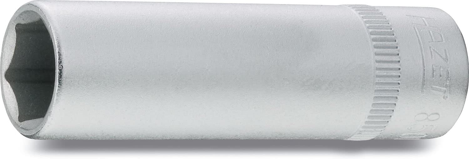 HAZET 850LG-13 50 mm 6-Point Hexagon Traction Profile Socket - Chrome-Plated, Schlüsselweite: 13 mm