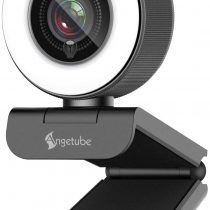 Angetube Streaming HD Webcam 1080P With Ring Light, 967 USB PC Autofocus Web Camera With Dual Microphone,Video Cam for Mac Windows Laptop Conferencing Gaming Xbox Skype OBS Twitch Youtube Xsplit