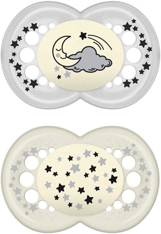 MAM Night Soothers Silicon 16+, pack of 4, glow in the dark - Image 3