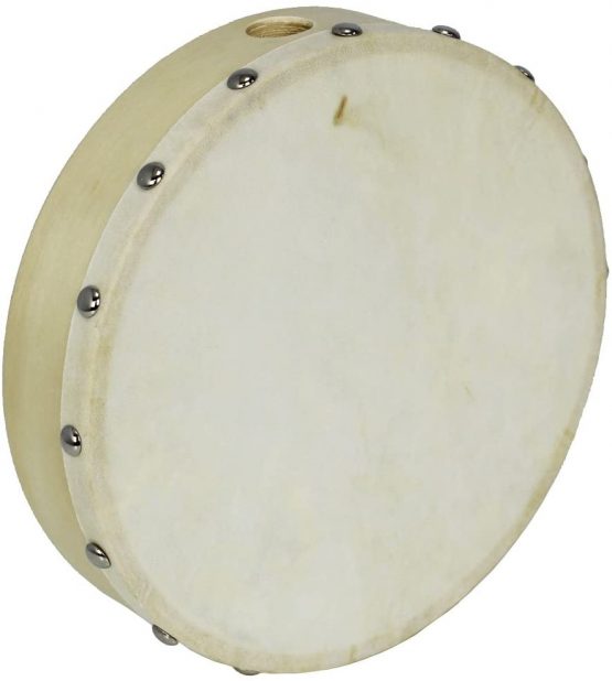 A-Star 8 Inch Handheld Pre-Tuned Hand Drum, Natural Head, Educational Musical Instrument