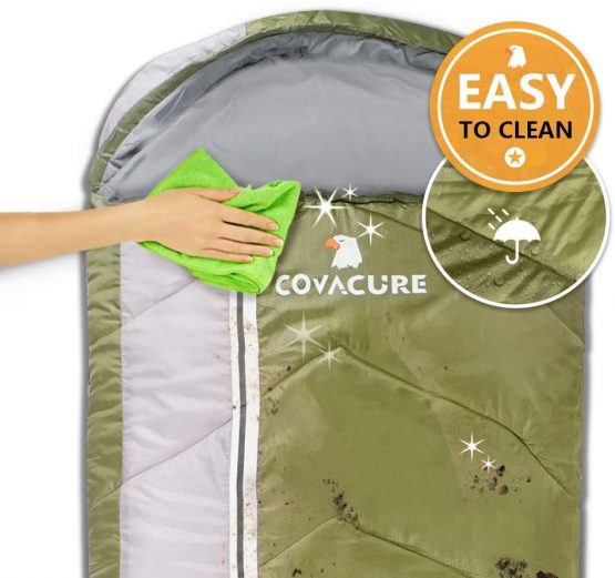 COVACURE Sleeping Bag, Ultra Warm & Lightweight Sleeping Bag for Adults, Envelope Compact Outdoor Sleeping Bags with Portable Compression Bag for Camping, Backpacking, Hiking - Image 4