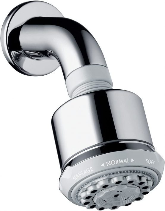 Hansgrohe 27475000 Clubmaster Overhead Shower Arm, 3 Sprays, Chrome, Silver