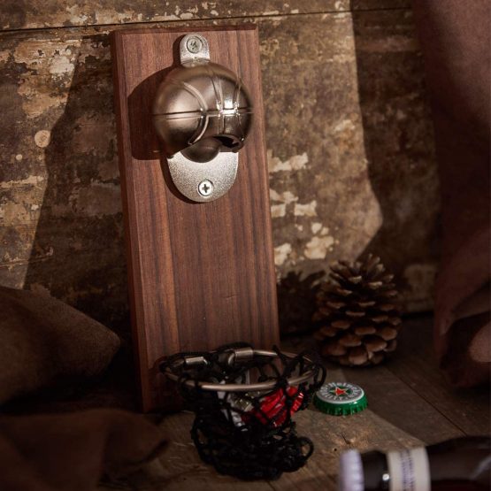 Magnetic Basketball Bottle Opener, Wooden Wall Mounted Opener with Cap Collector Catcher, Ideal Gift for Basketball and Beer Lovers, Use as Kitchen-Yard-Bar Decoration. - Image 3