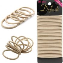 Dofash 30Pcs Super Elastic Hair Ties Ponytail Holders No Crease Hair Bands for Women Girls Thick Hair 1.6"x4mm (Beige/Blonde)