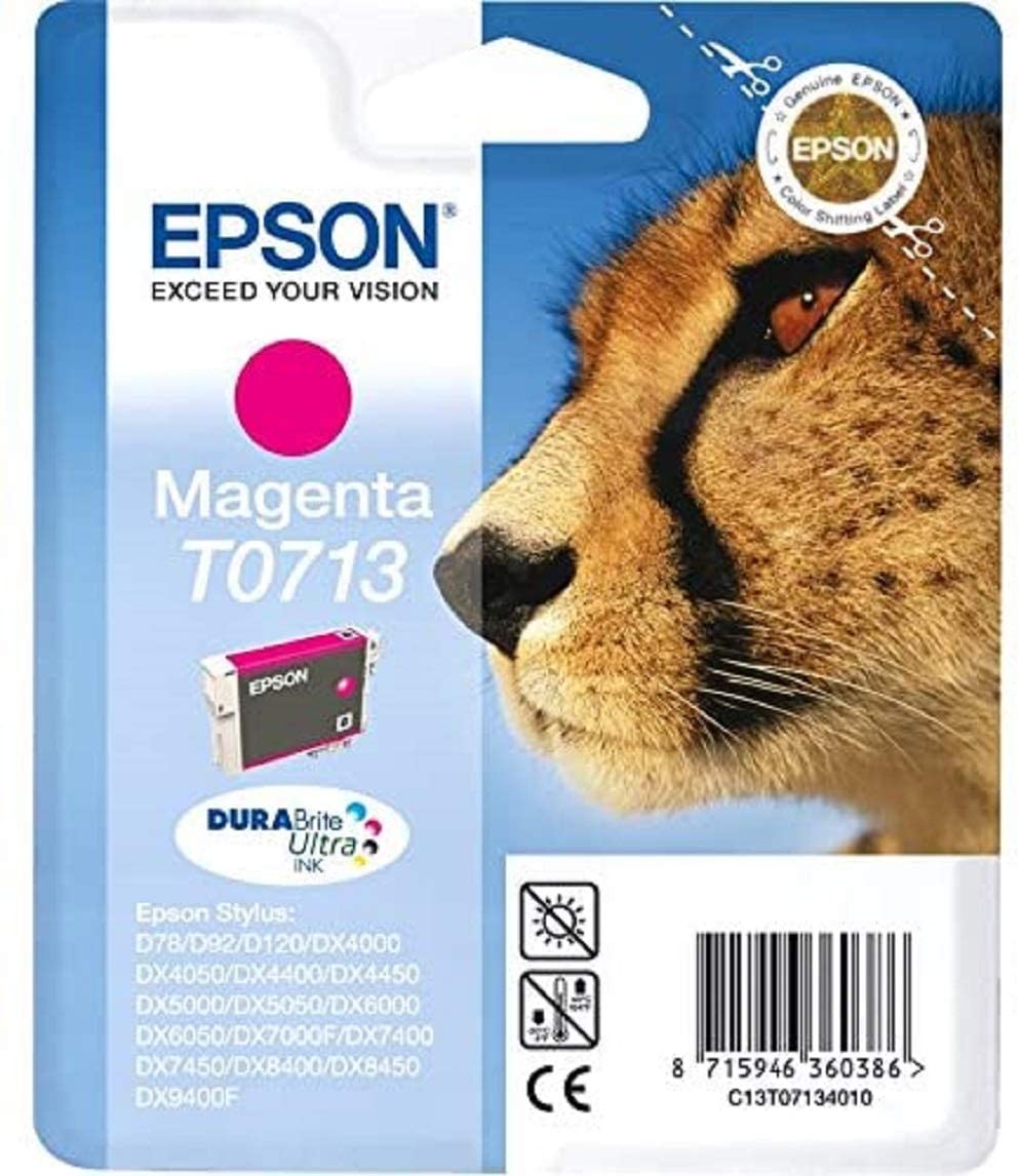 Epson T071340AO, Print Cartridge, 1 x Magenta, Genuine