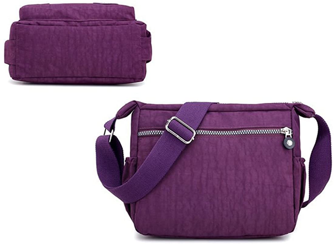 YYW Womens Multi Pocket Casual Cross Body Bag Travel Bag Messenger Handbag for Shopping Hiking Daily Use (Camo red) - Image 2