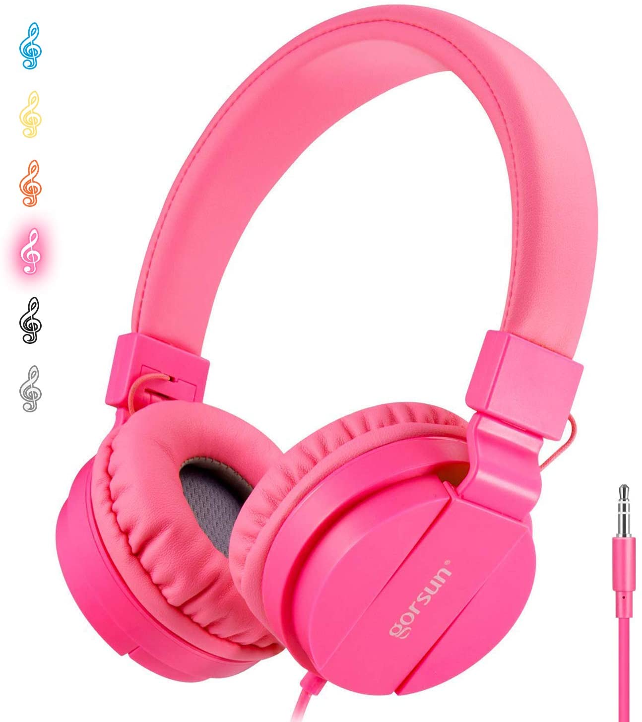 ONTA Foldable Headphone,On-Ear Audio Adjustable Lightweight Headphone for Cellphones Smartphones Iphone Laptop Computer Mp3/4 Earphones(Pink)