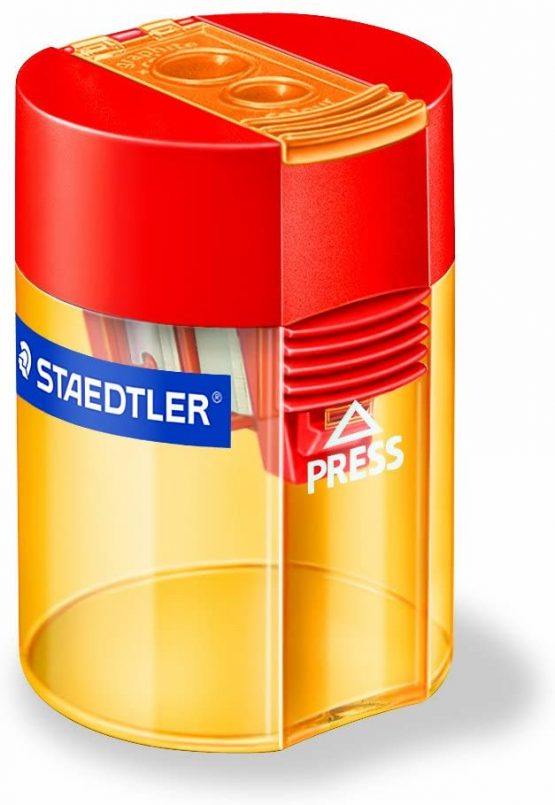 Staedtler 512 006 Round Tub Double Sharpener - Assorted Colours, Pack of 10 - Image 2