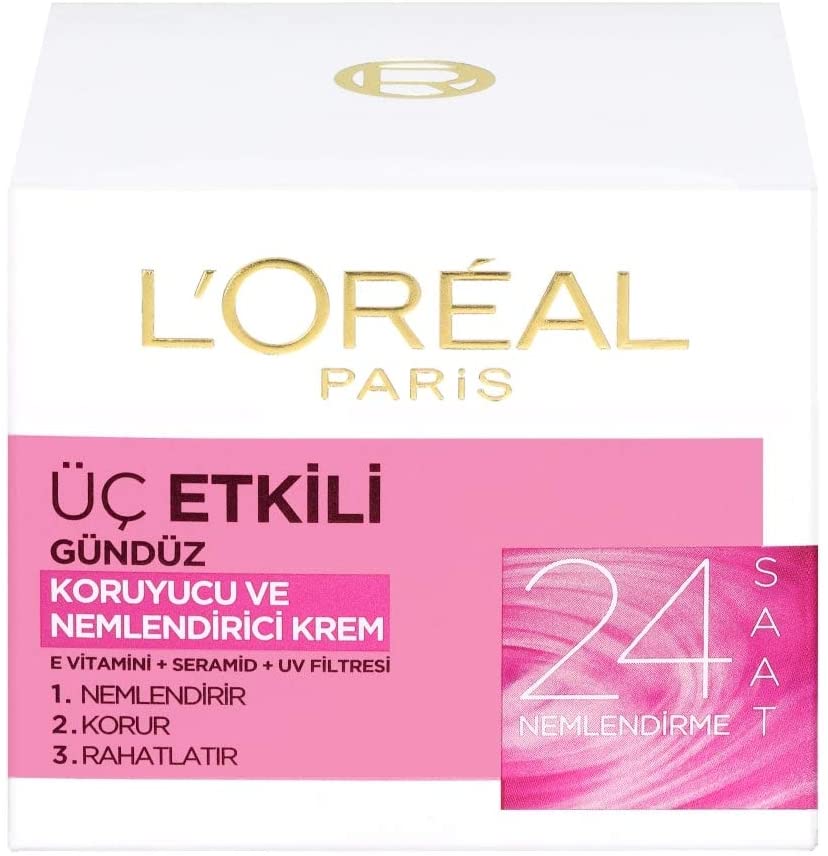 L'Oréal Paris Triple Active Day 24H Hydrating Moisturiser, Sensitive. Hydrate and Protect Sensitive and Dry Skin - Image 2