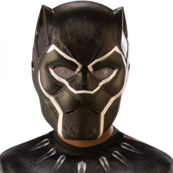 Official Rubie's Disney Marvel Endgame, Black Panther 1/2 Face Childs Mask, One-Size Childs