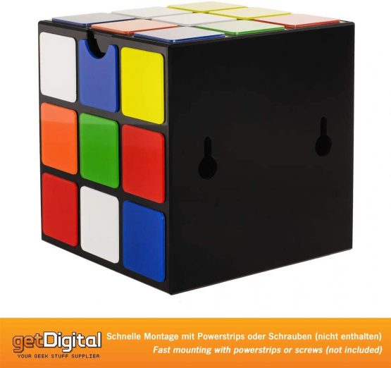 getDigital Magic Cube Toilet Paper Holder - Novelty Tissue Roll Dispenser with Lid and Storage Shelf for Your Mobile Phone - No Drilling or Wall-Mounted with Screws - Image 4