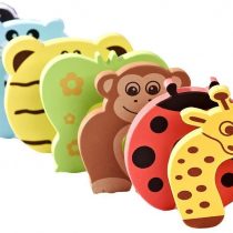 AKORD Baby Safety Foam Door Stoppers, Animal Design, Pack of 6