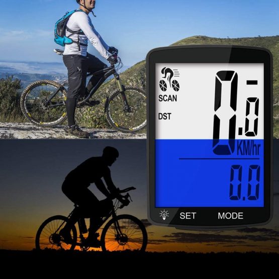 Dricar Bike Computer Wireless Waterproof Cycling Computer Multifunctional Bicycle Speedometer Odometer with Large Backlight LCD Display for Tracking Distance Speed Time - Image 4