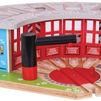 Bigjigs Rail Wooden Five Way Engine Shed - Other Major Rail Brands are Compatible
