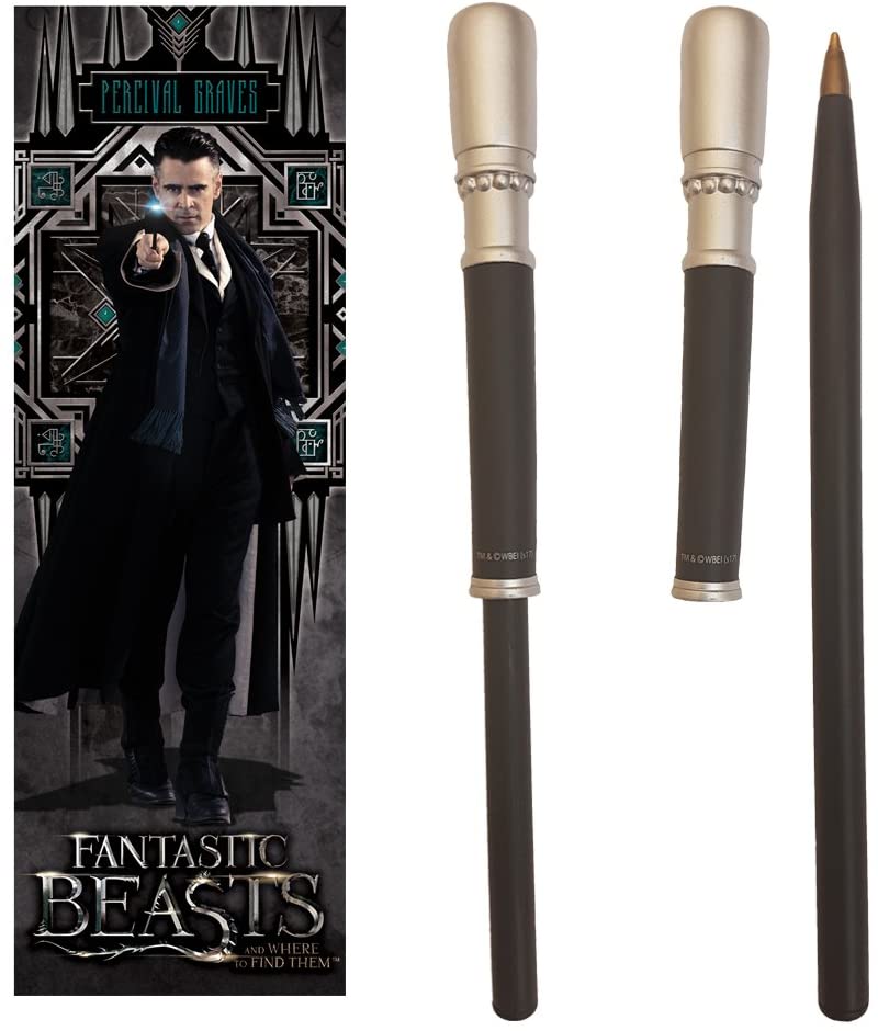 The Noble Collection Fantastic Beasts Percival Graves Wand Pen and Bookmark, 9in (23cm)
