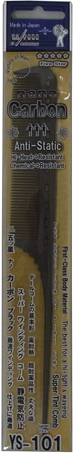 Y.S. Park YS-101 Basic Tail Comb, Carbon Black, 0.0707 kg