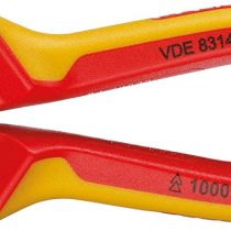 GEDORE VDE Side cutter for medium hard wire to 1.6 mm dia., Insulated, Electric, Hardened, Length 160 mm, VDE 8314-160 H