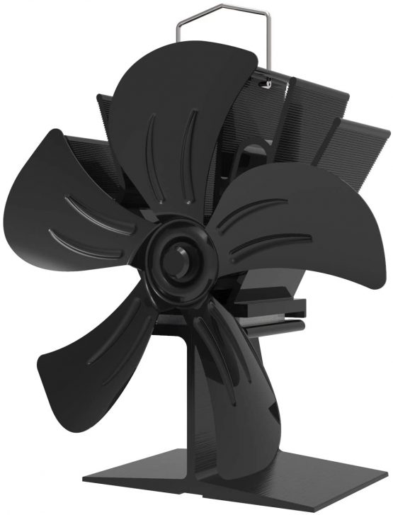 Stove Fan-5-Blade Heat Powered Stove Fans for Wood/Log Burner/Fireplace,Silent,Environment Friendly,Black - Image 4