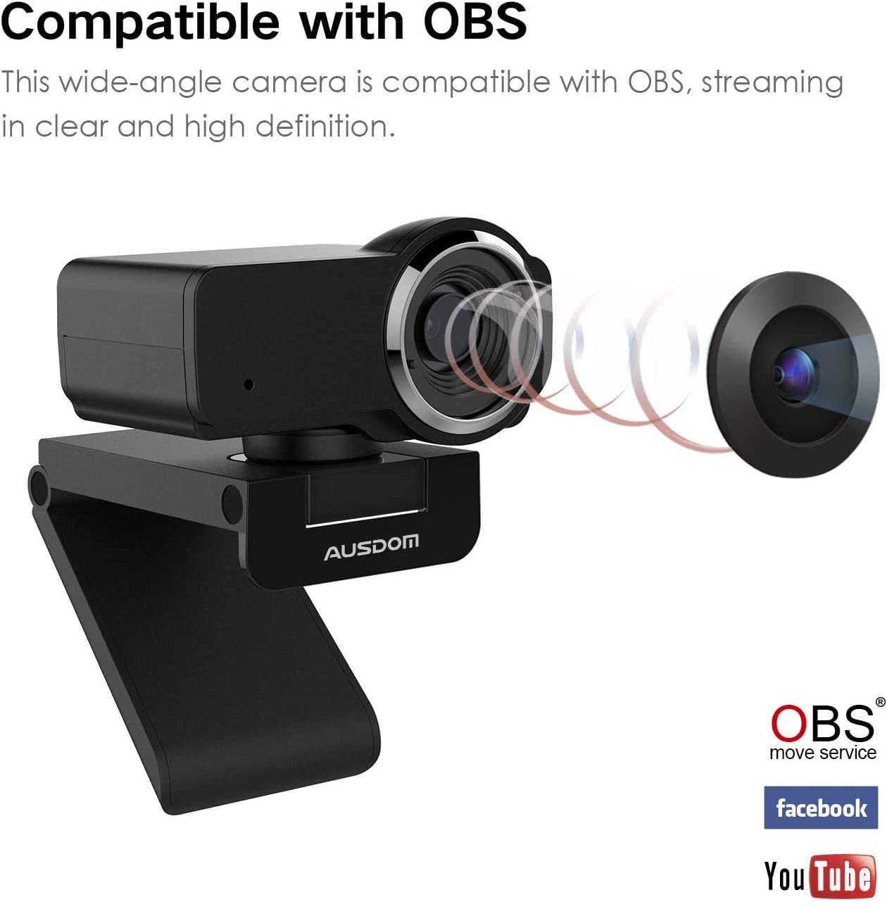 AUSDOM AW635 HD 1080p Webcam with Microphone - Image 4