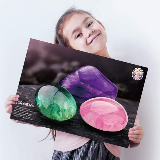 Dr. Daz Gemstone Dig Kits 12 Gem Excavation Kits with 12 Real Precious Stones Mega Gems Digging Kit for Kids Mineralogy Geology Science STEM Gift - Image 4