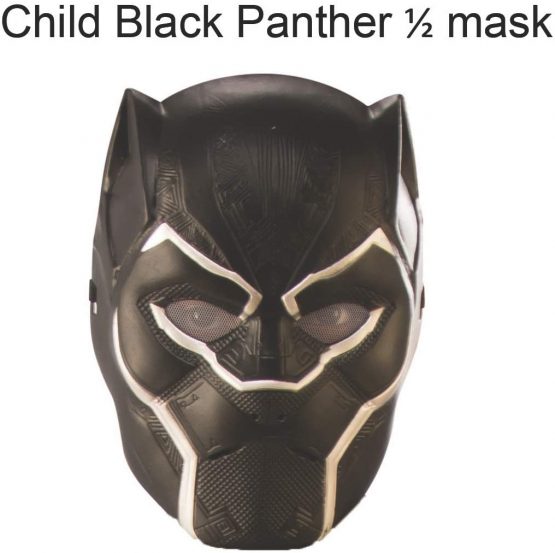 Official Rubie's Disney Marvel Endgame, Black Panther 1/2 Face Childs Mask, One-Size Childs - Image 3