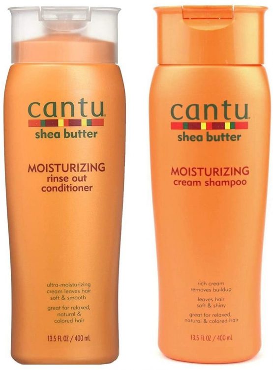 Cantu Moisturizing Cream Shampoo 13.5 Oz & Moisturizing Rinse Out Conditioner 13.5 Oz