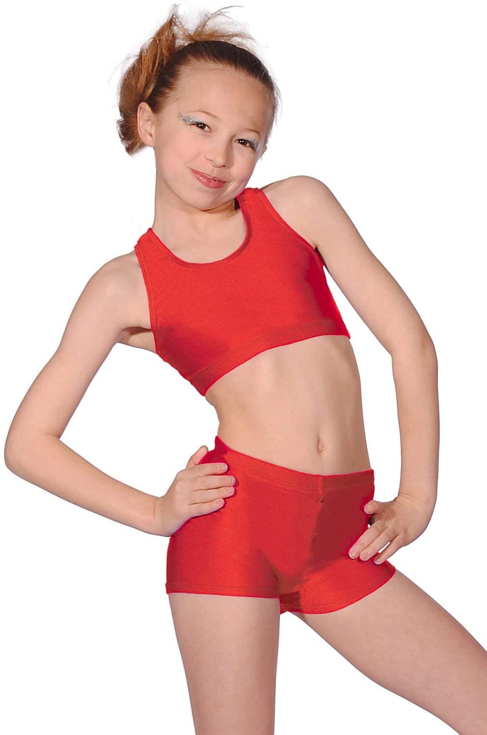 Dancewear Central girls Hotre1b Hot Micro Shorts, Red(red), 1B Manufacturer Size 122-128 UK, 7 Years - Image 2