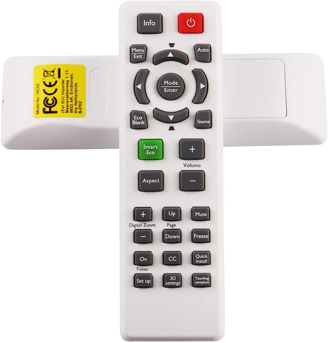 Aimdio RCX022 Projector Remote Control for BenQ W1070 W1080ST TH680 TH681 TH682ST MH630 MH680 MH530 TH530 MS527 MW529 MS524 MW526E TW526 TW529 MS517H MW526 MS506 MX528 MS517 LW21 LX20 Controller - Image 4
