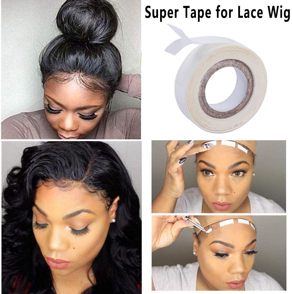 2Pack Lace Front Wig Support Tape Hair Extension Tape Roll Double Sided