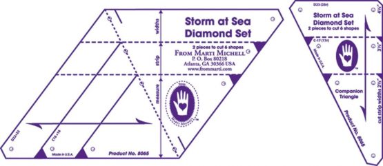 Marti Michell Marti Michell Diamond Template Set, Storm at Sea (Pack of 2)