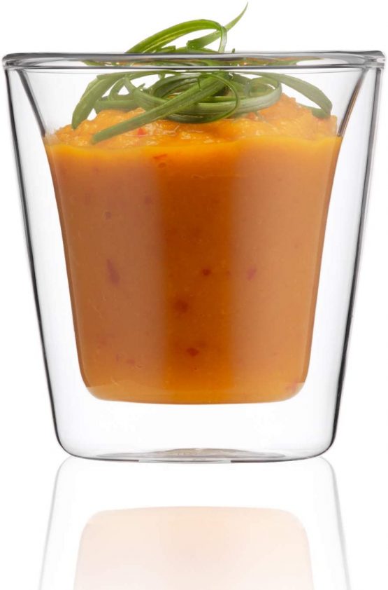 Bodum Canteen Double Wall Glass Set, Mouth Blown Borosilicate Glass - 0.1 L, Transparent, Pack of 2 - Image 4